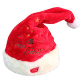 Electric Toy Christmas Hat Red Velvet Embroidered Music Swing Cap Party Decoration Christmas Gift Music Swing Hat - INSWEAR